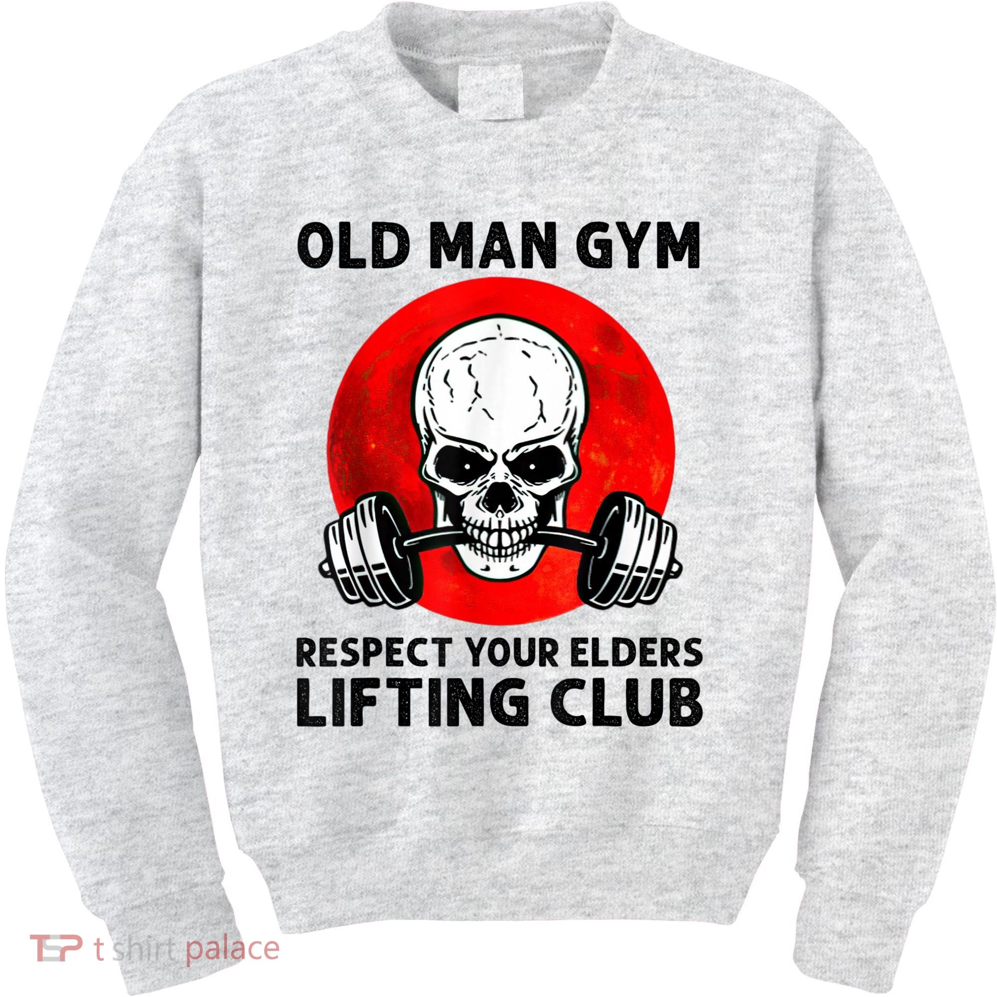 Old Man Gym Respect Your Elders Lifting Clubs Weightlifting Kids Sweatshirt