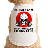 Old Man Gym Respect Your Elders Lifting Clubs Weightlifting Doggie Tank thumb 0