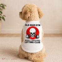 Old Man Gym Respect Your Elders Lifting Clubs Weightlifting Doggie Tank thumb 2