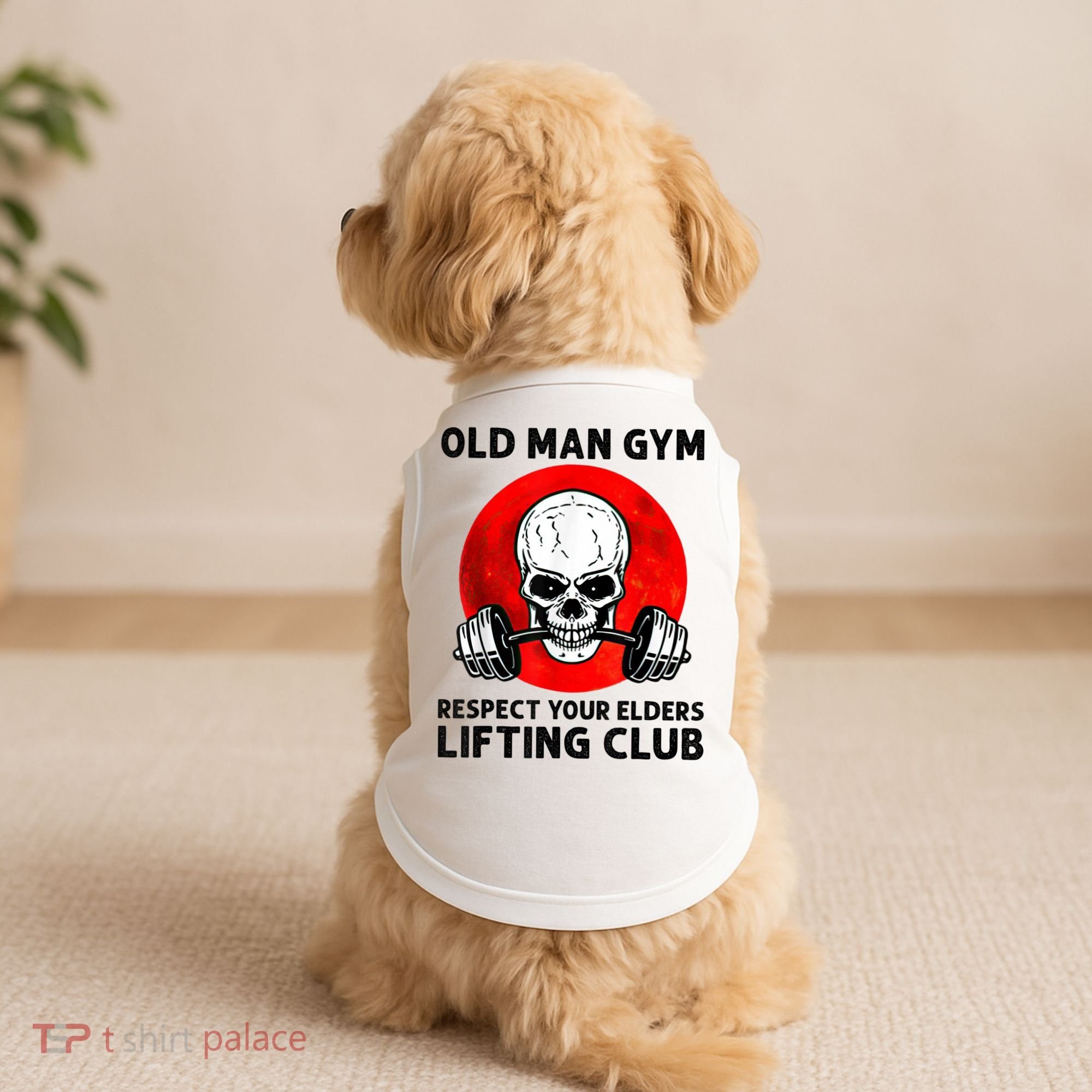 Old Man Gym Respect Your Elders Lifting Clubs Weightlifting Doggie Tank
