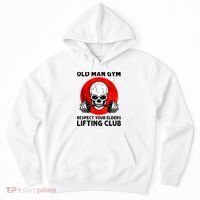 Old Man Gym Respect Your Elders Lifting Clubs Weightlifting Hoodie thumb 0