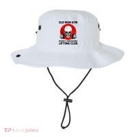 Old Man Gym Respect Your Elders Lifting Clubs Weightlifting Bucket Hat thumb 0