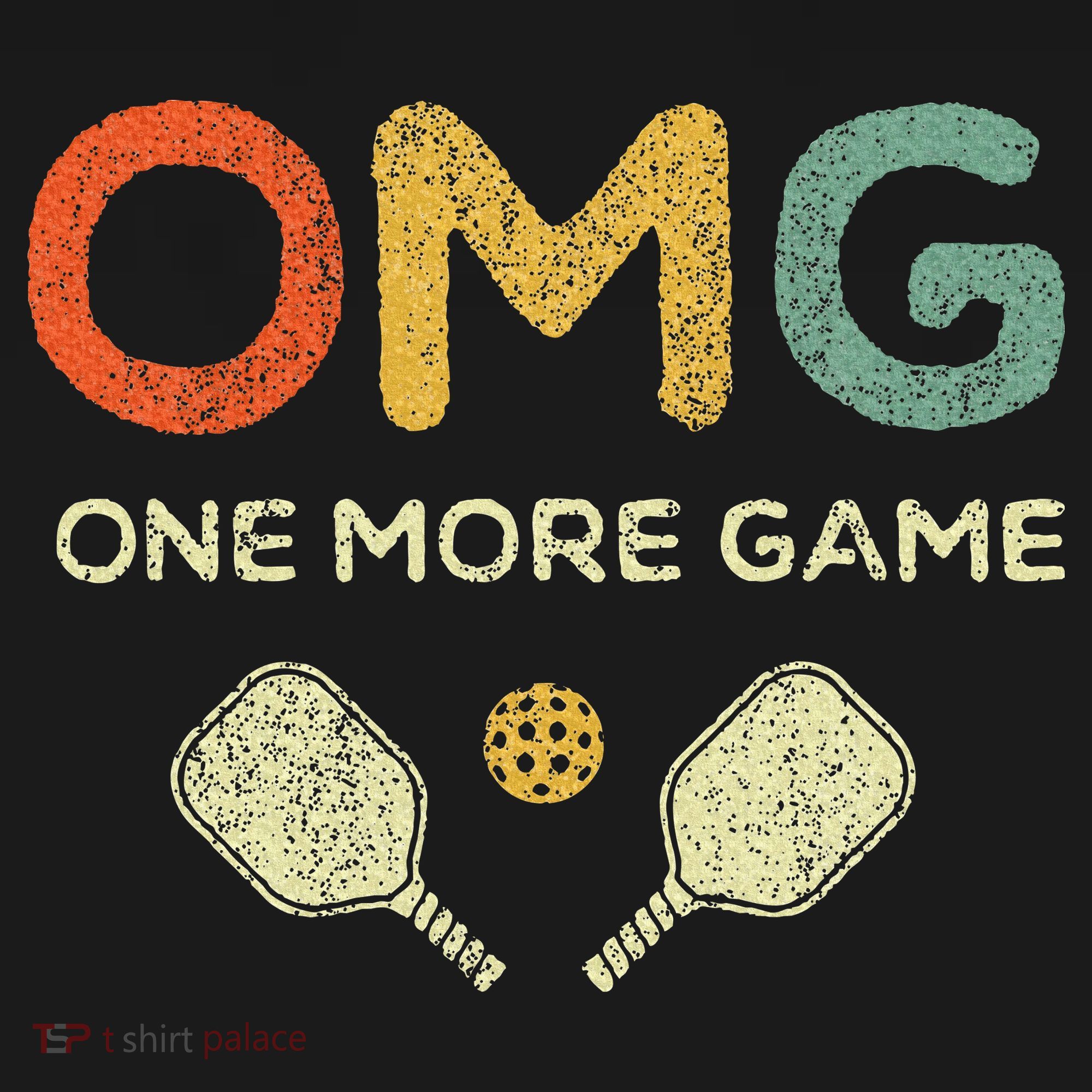 One More Game Omg Retro Funny Pickleball Lover Pickle Ball Women's Hoodie