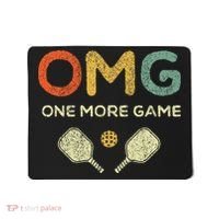 One More Game Omg Retro Funny Pickleball Lover Pickle Ball Mousepad thumb 0