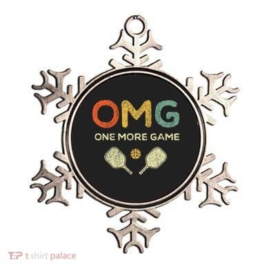 One More Game Omg Retro Funny Pickleball Lover Pickle Ball Ornament