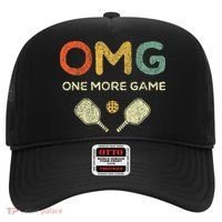 One More Game Omg Retro Funny Pickleball Lover Pickle Ball Hat thumb 0
