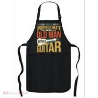 Old Man Guitar Player Saying Father Grandpa Man Guitarist Apron thumb 0