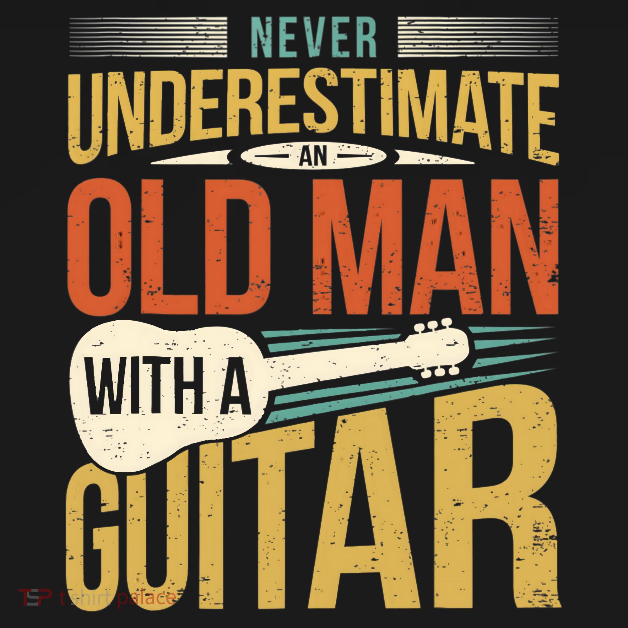 Old Man Guitar Player Saying Father Grandpa Man Guitarist Sweatshirt