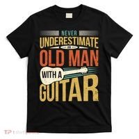 Old Man Guitar Player Saying Father Grandpa Man Guitarist T-Shirt thumb 0