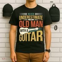 Old Man Guitar Player Saying Father Grandpa Man Guitarist T-Shirt thumb 6