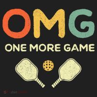 One More Game OMG Retro Funny Pickleball Lover Pickle Ball Beanie thumb 2