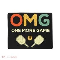 One More Game OMG Retro Funny Pickleball Lover Pickle Ball Mousepad thumb 0