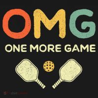 One More Game OMG Retro Funny Pickleball Lover Pickle Ball Ornament thumb 1