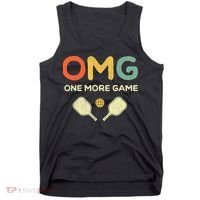 One More Game OMG Retro Funny Pickleball Lover Pickle Ball Tank Top thumb 0