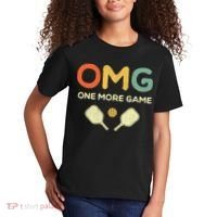 One More Game OMG Retro Funny Pickleball Lover Pickle Ball Kids T-Shirt thumb 2