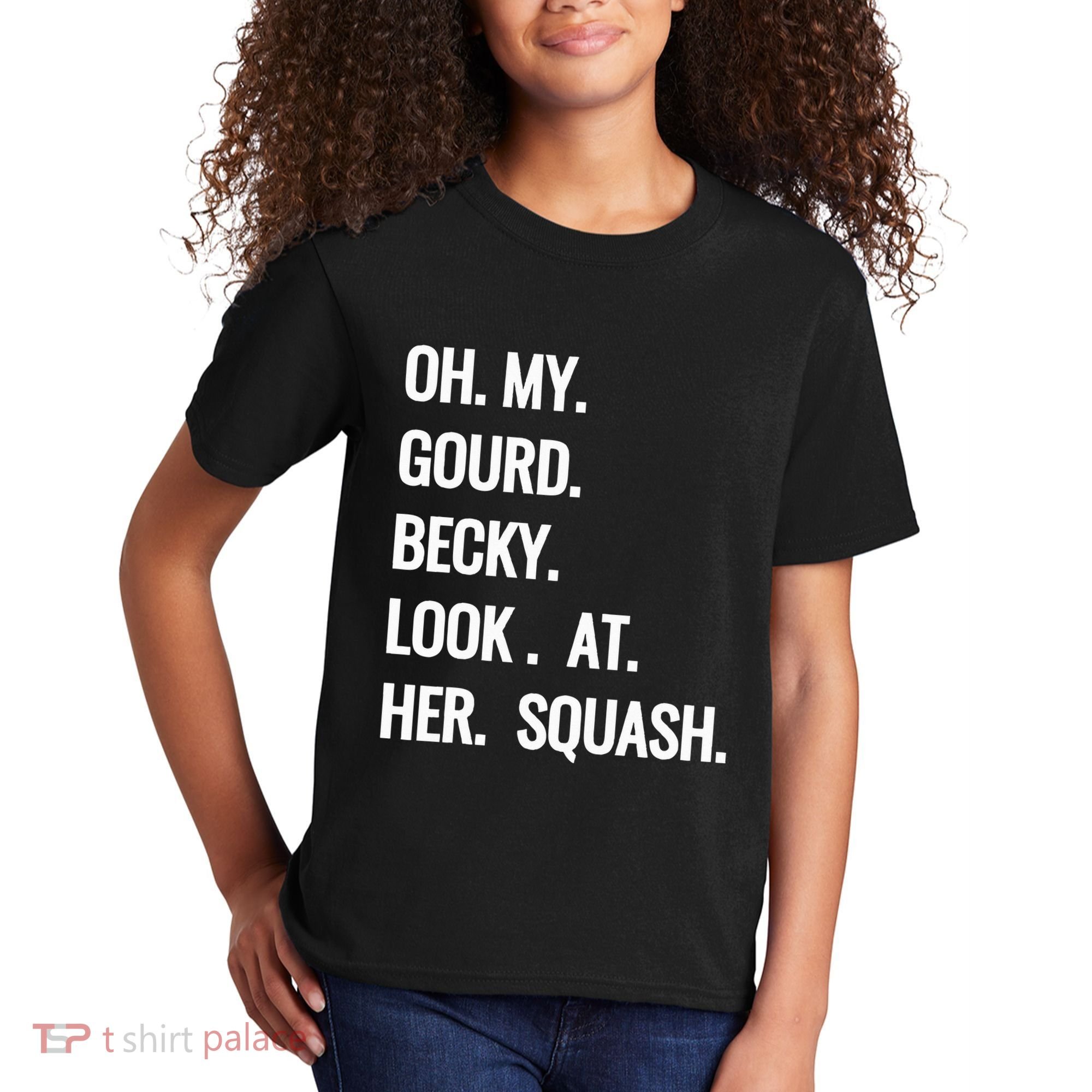 Oh My Gourd Becky Look At Her Squash Funny Fall Puns Memes Kids T-Shirt
