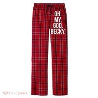 Oh My God Becky Gift Men's Flannel Plaid Pajama Pants thumb 0