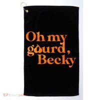 Oh My Gourd Becky Funny Golf Towel thumb 0