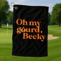 Oh My Gourd Becky Funny Golf Towel thumb 1