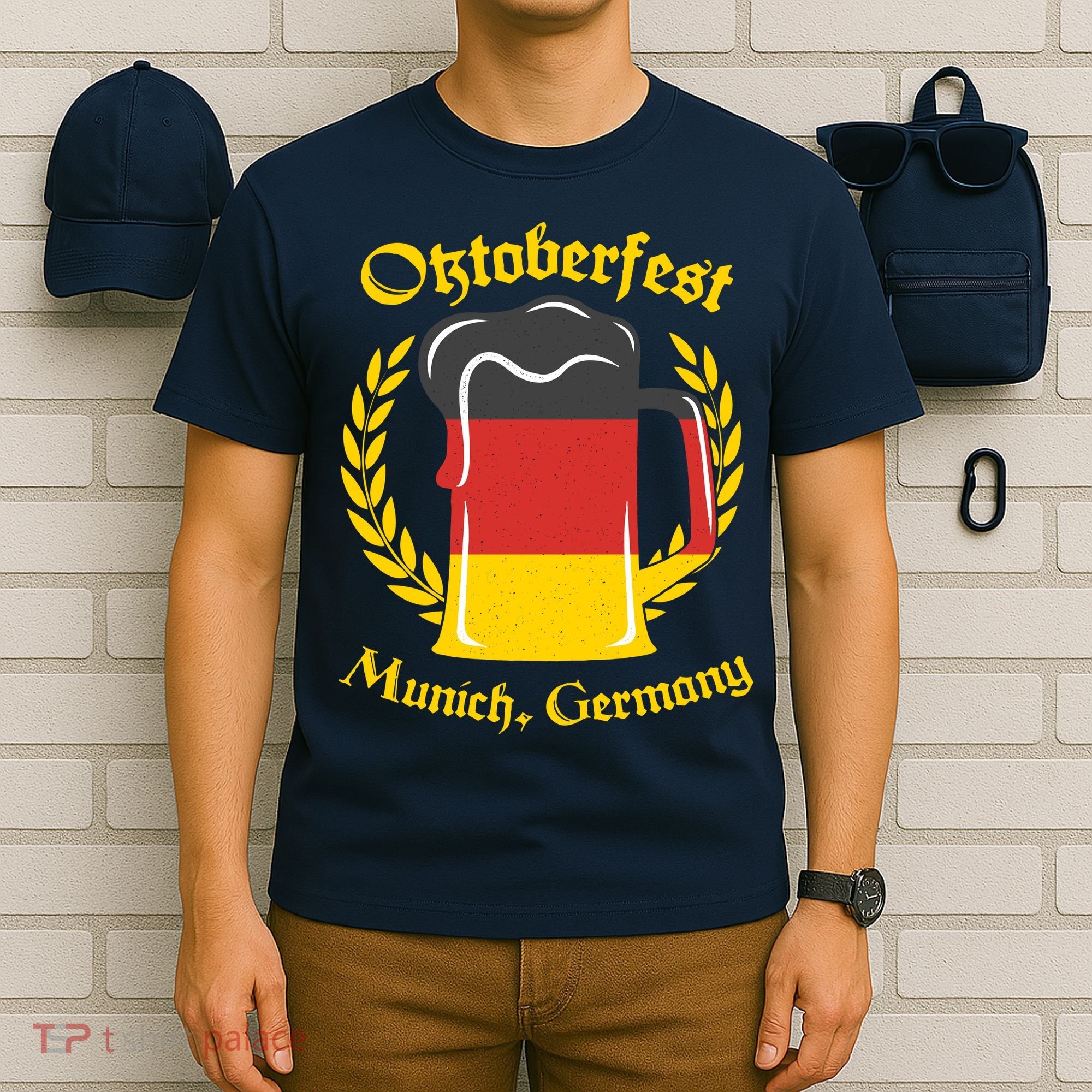 Oktoberfest Munich Germany Flag Mug T-Shirt