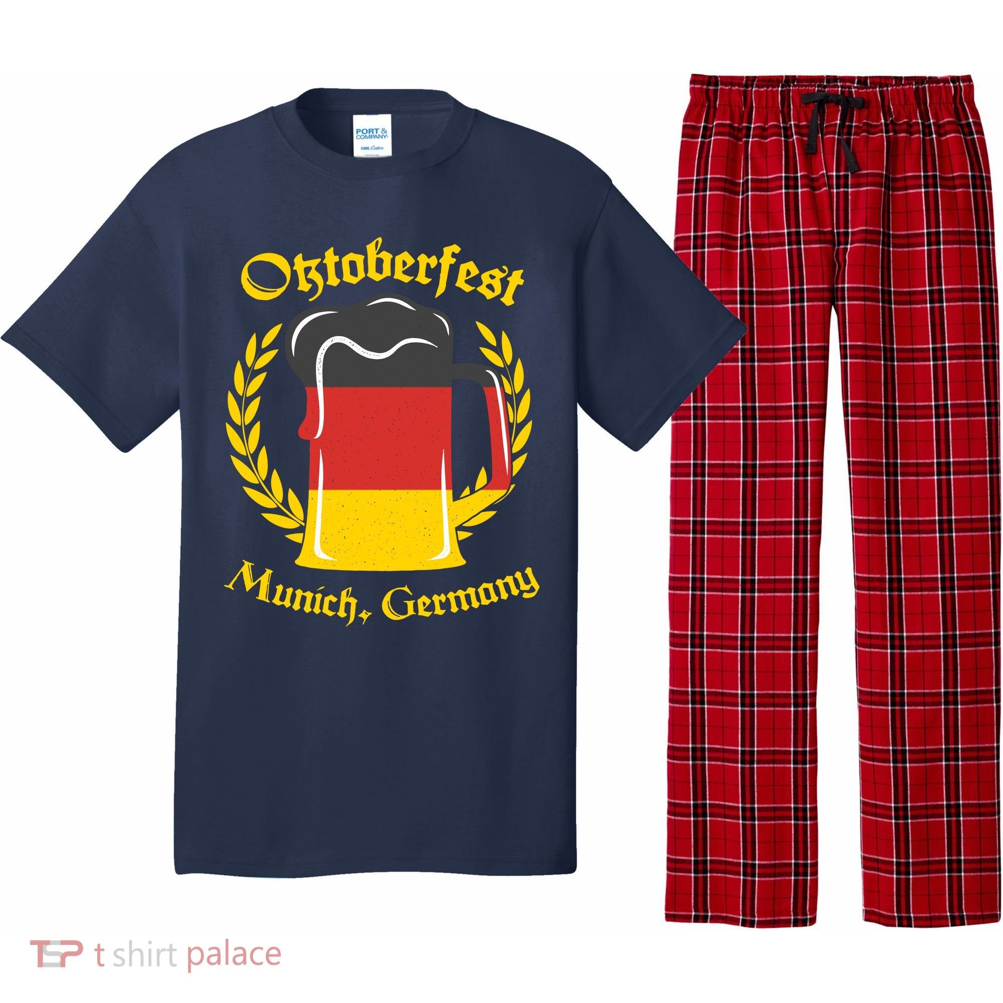 Oktoberfest Munich Germany Flag Mug Pajama Set