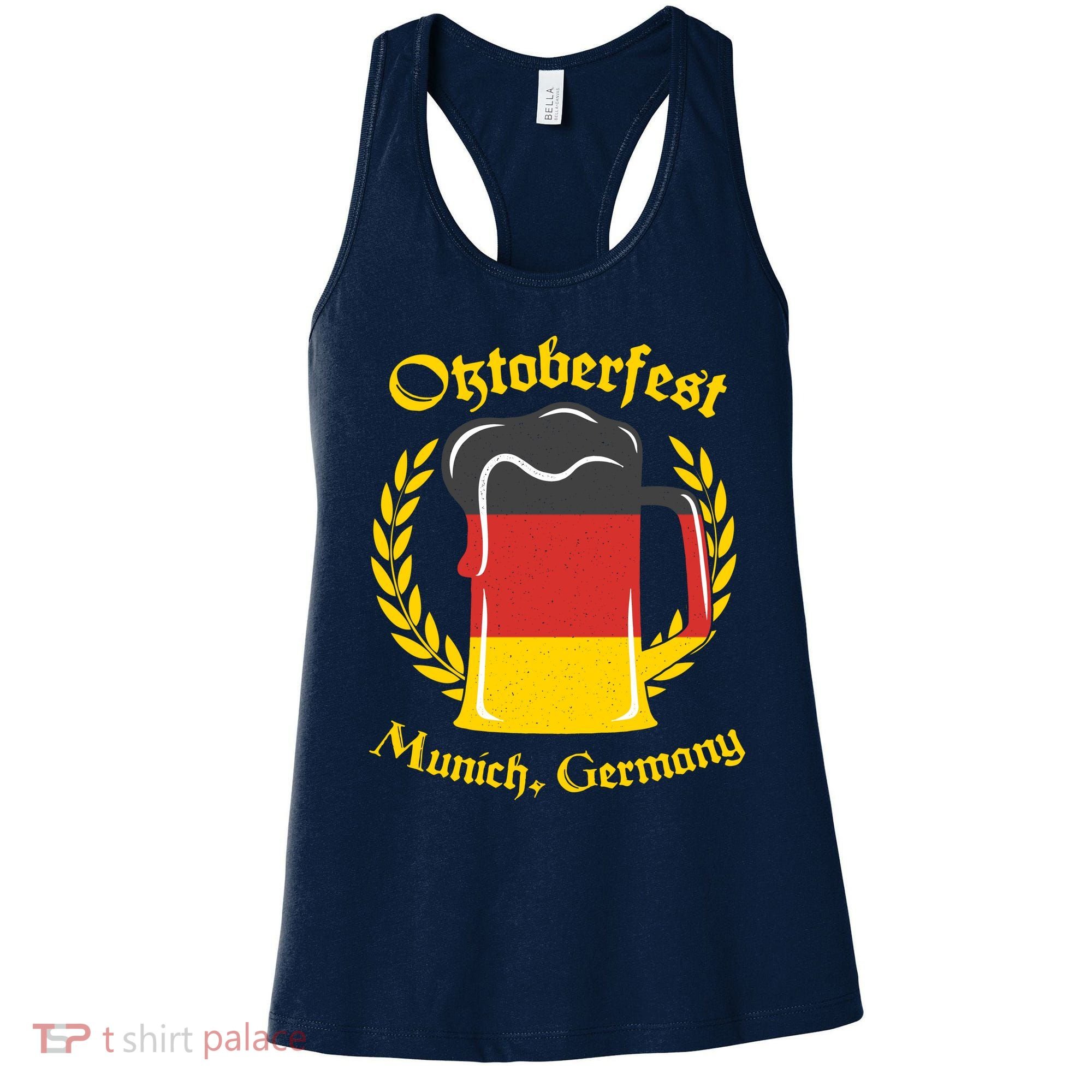 Oktoberfest Munich Germany Flag Mug Women's Tank Top