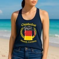 Oktoberfest Munich Germany Flag Mug Women's Tank Top thumb 2