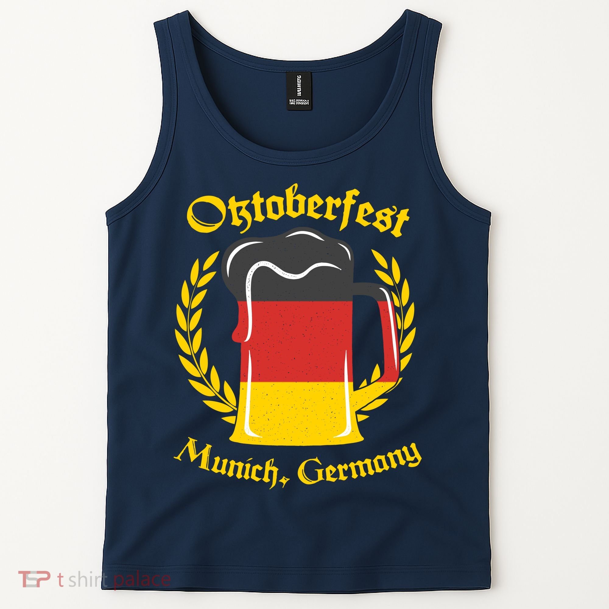 Oktoberfest Munich Germany Flag Mug Tank Top