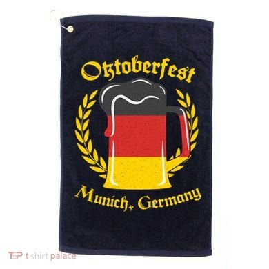 Oktoberfest Munich Germany Flag Mug Golf Towel
