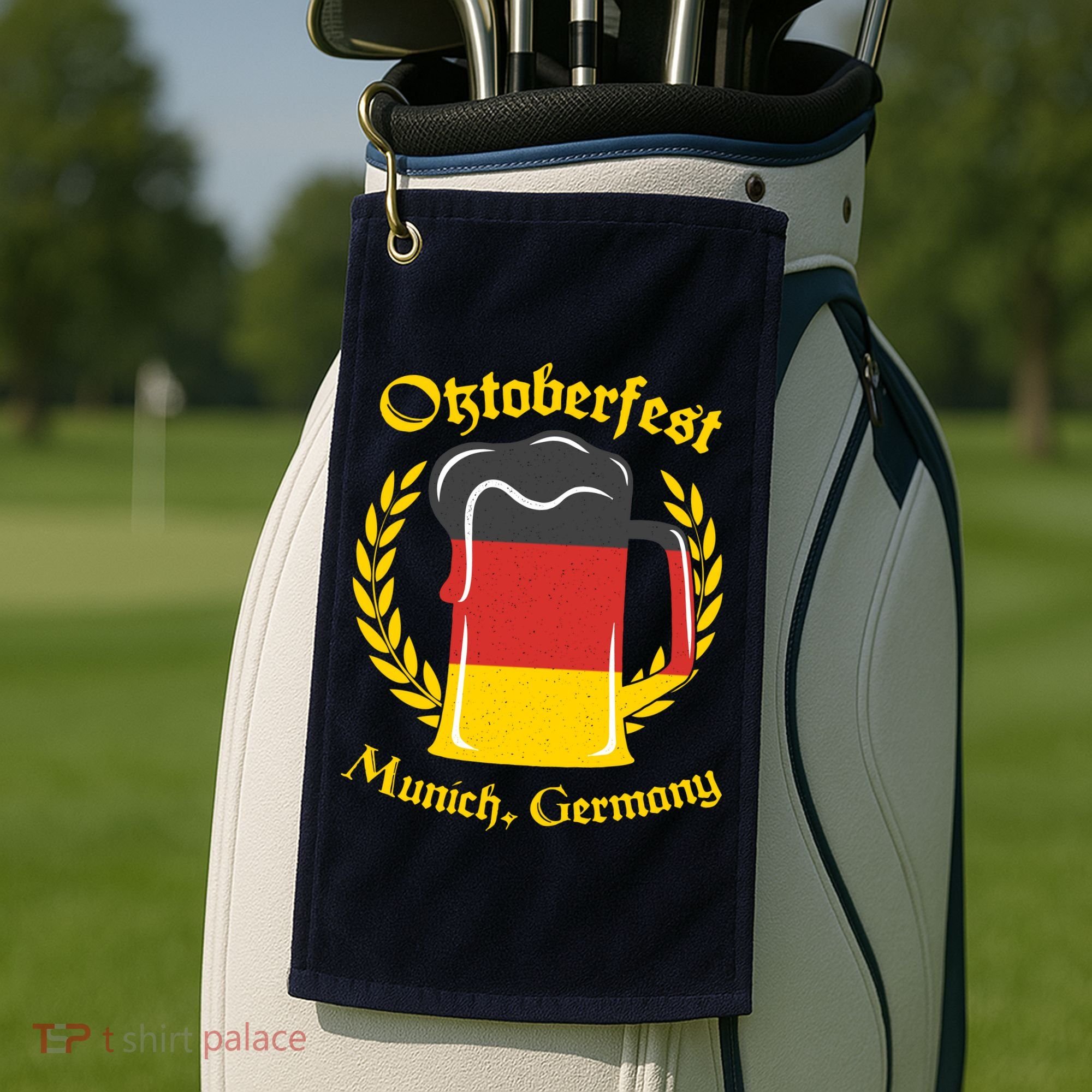 Oktoberfest Munich Germany Flag Mug Golf Towel