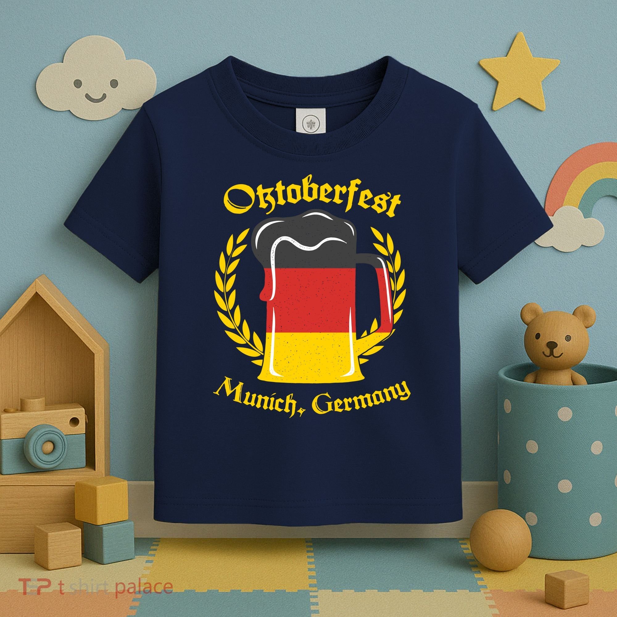 Oktoberfest Munich Germany Flag Mug Toddler T-Shirt