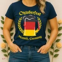 Oktoberfest Munich Germany Flag Mug Women's T-Shirt thumb 2
