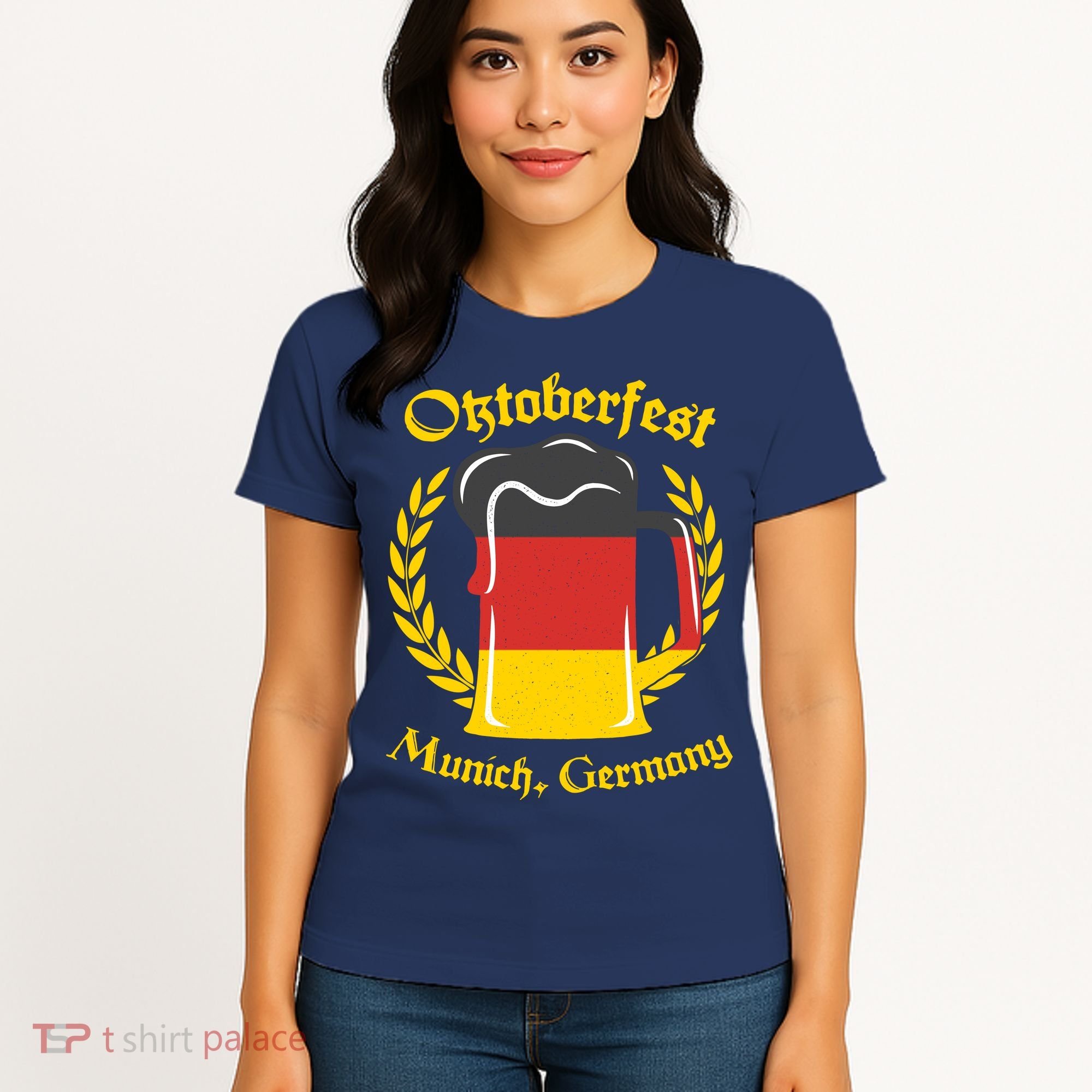 Oktoberfest Munich Germany Flag Mug Women's T-Shirt