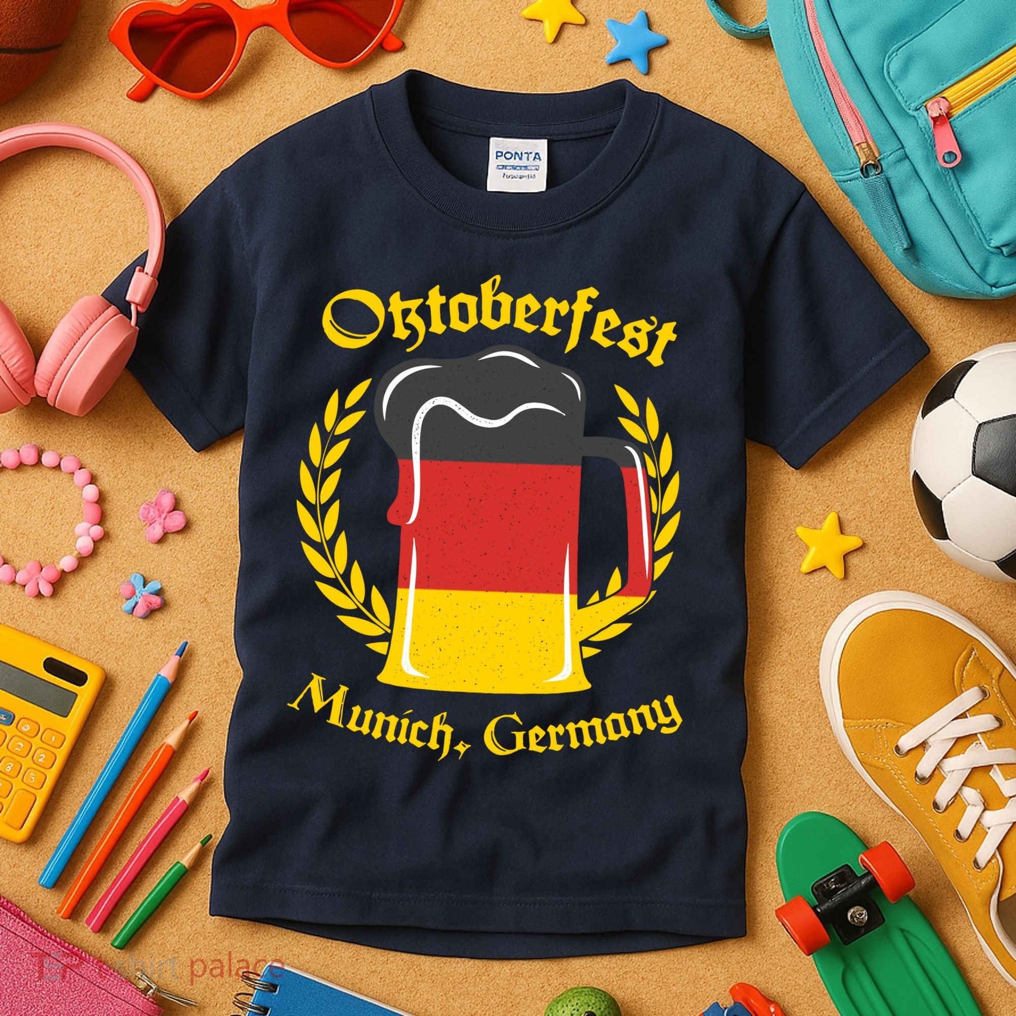 Oktoberfest Munich Germany Flag Mug Kids T-Shirt