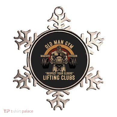 Old Man Gym Respect Your Elders Lifting Clubs Weightlifting Ornament
