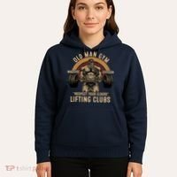 Old Man Gym Respect Your Elders Lifting Clubs Weightlifting Hoodie thumb 5