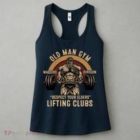 Old Man Gym Respect Your Elders Lifting Clubs Weightlifting Women's Tank Top thumb 3