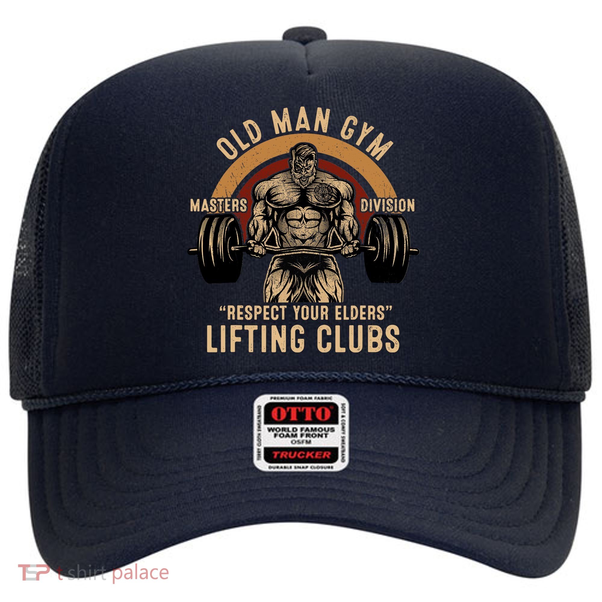 Old Man Gym Respect Your Elders Lifting Clubs Weightlifting Hat