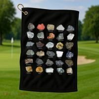 Ores Minerals Gems And Crystals Rock Collecting Golf Towel thumb 1