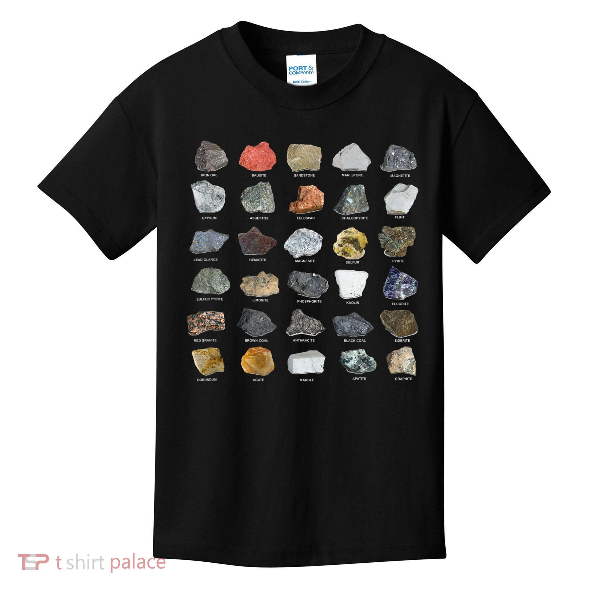 Ores Minerals Gems And Crystals Rock Collecting Kids T-Shirt