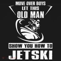 Old Man How To Jetski Cool retro Jet-Ski Jet Skiing Ornament thumb 1