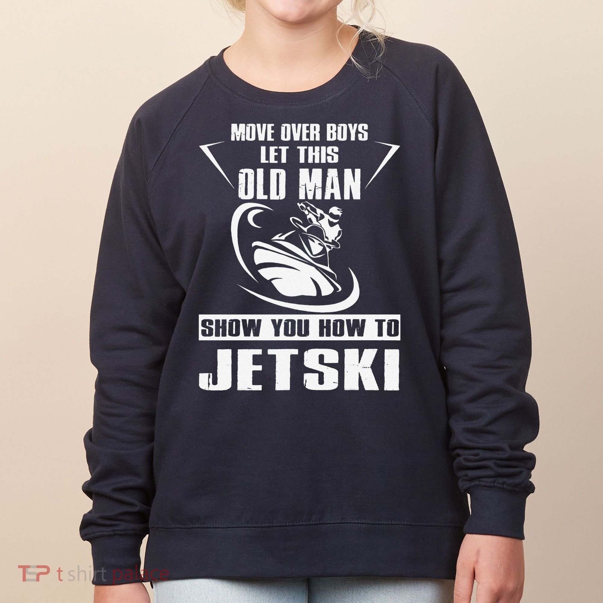 Old Man How To Jetski Cool retro Jet-Ski Jet Skiing Women's Sweatshirt