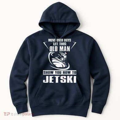 Old Man How To Jetski Cool retro Jet-Ski Jet Skiing Hoodie