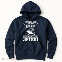 Old Man How To Jetski Cool retro Jet-Ski Jet Skiing Hoodie thumb 0