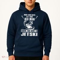 Old Man How To Jetski Cool retro Jet-Ski Jet Skiing Hoodie thumb 2
