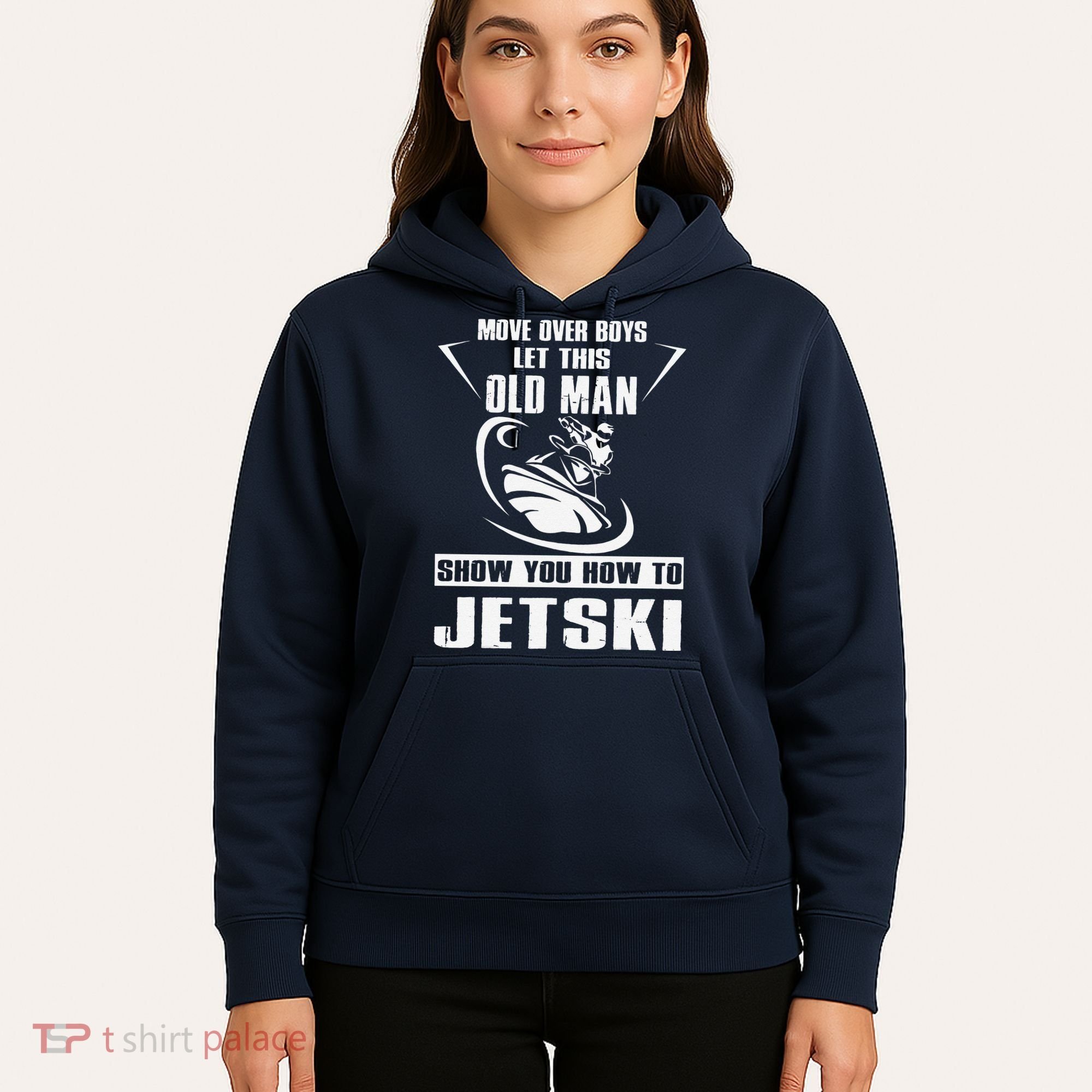 Old Man How To Jetski Cool retro Jet-Ski Jet Skiing Hoodie