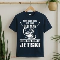 Old Man How To Jetski Cool retro Jet-Ski Jet Skiing T-Shirt thumb 2