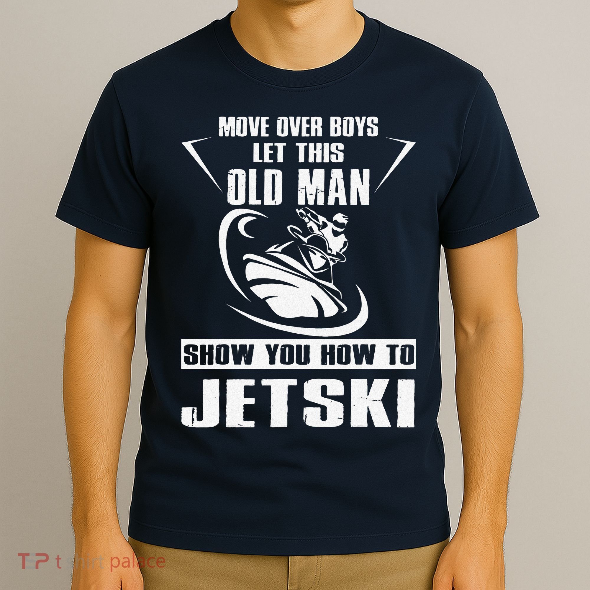 Old Man How To Jetski Cool retro Jet-Ski Jet Skiing T-Shirt