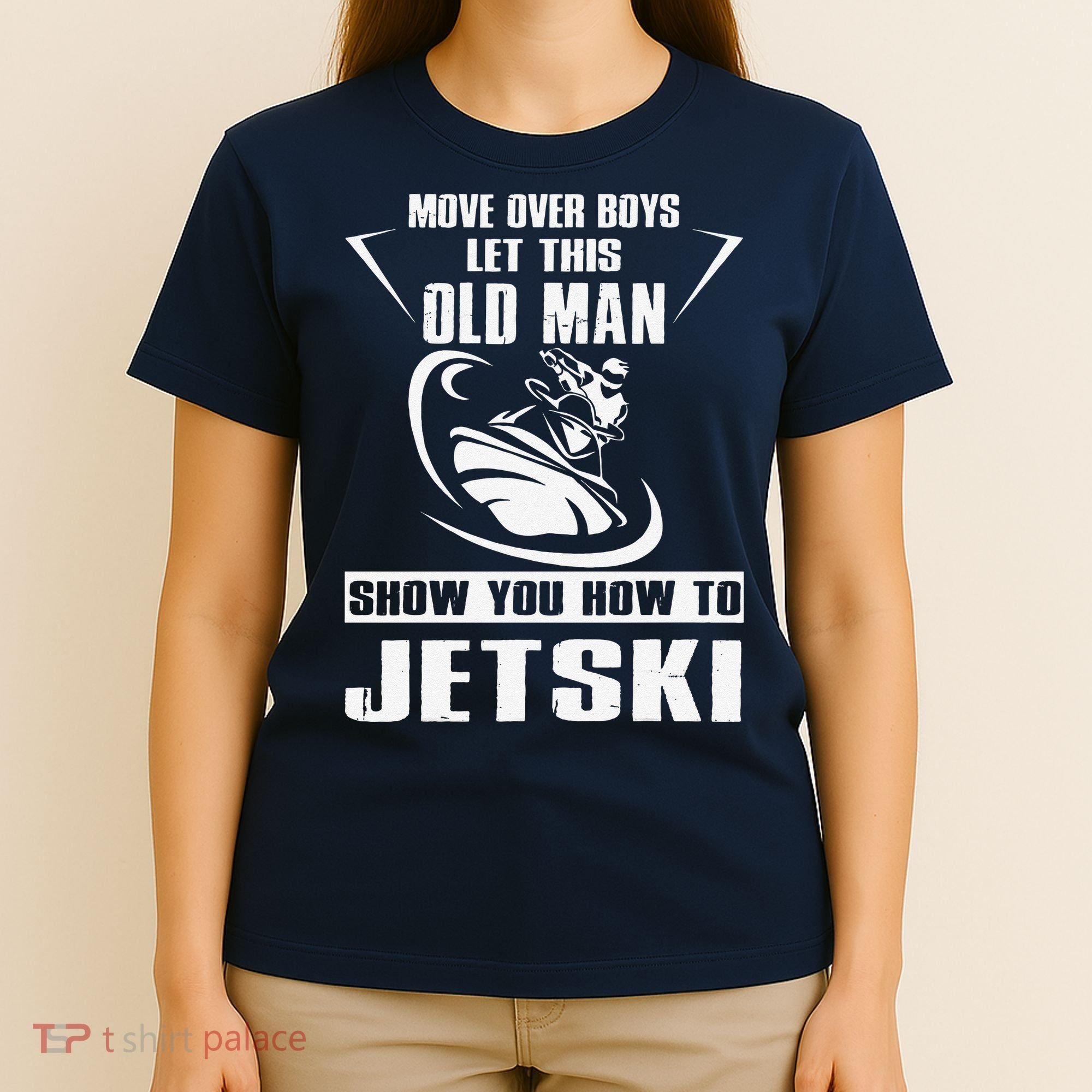 Old Man How To Jetski Cool retro Jet-Ski Jet Skiing T-Shirt