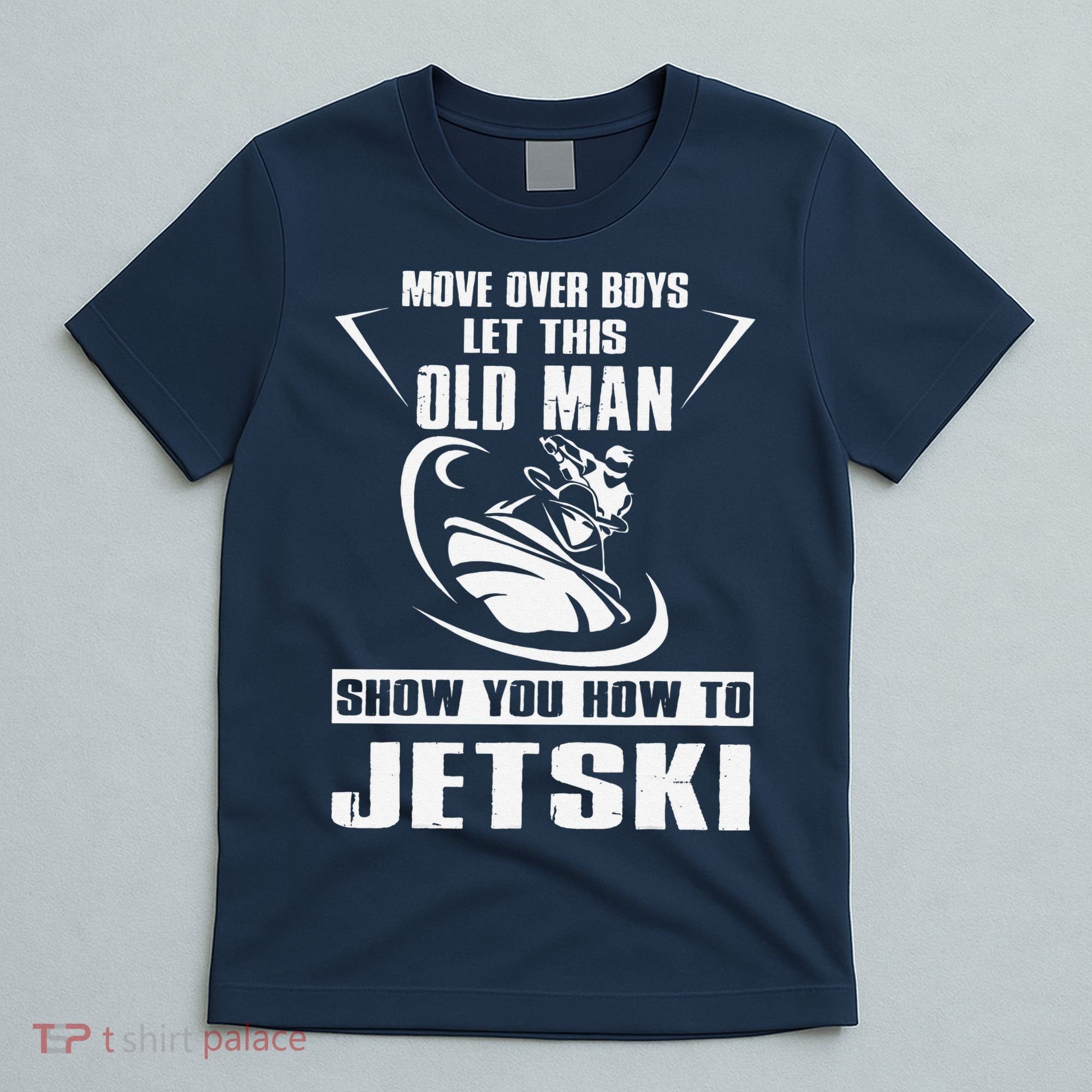 Old Man How To Jetski Cool retro Jet-Ski Jet Skiing T-Shirt